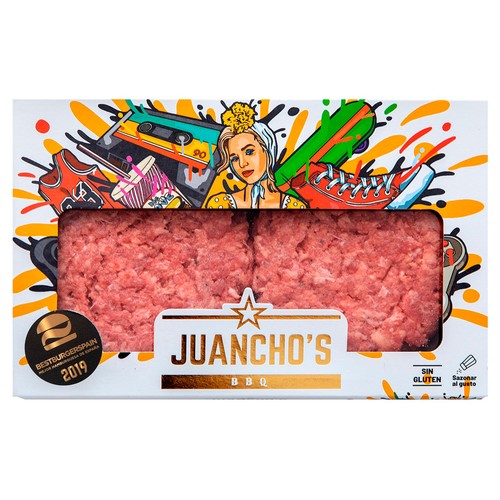 JUANCHO´S Burger meat de vacuno bbq 2 x 180 g.