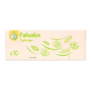 PRODUCTO ALCAMPO Pañuelos de celulosa PRODUCTO ALCAMPO 10 paquetes de 10 uds.
