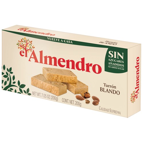 EL ALMENDRO Turrón blando sin azúcares añadidos 200 g.