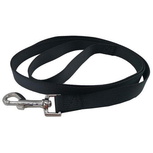 PRODUCTO ALCAMPO Correa de 2 cm. negra para perro 1.5 m.