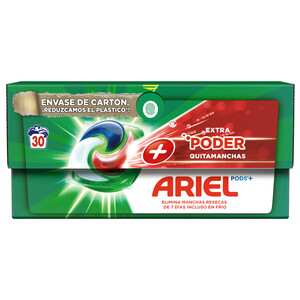 ARIEL Detergente en cápsulas 3 en 1 ARIEL 30 lavados 851 g.