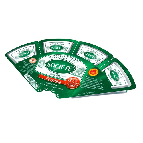 SOCIÉTÉ Queso en porciones roquefort 4 uds.