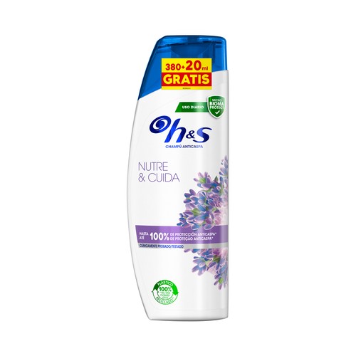 H&S Champú anticaspa de uso diario H&S Nutre & cuida 400 ml.
