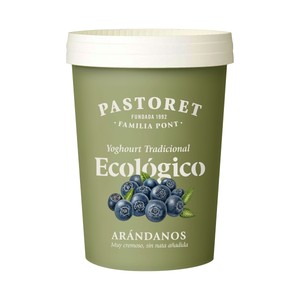 Pastoret Yogur Natural Azúcarado con Arándanos Ecológicos 500 G.