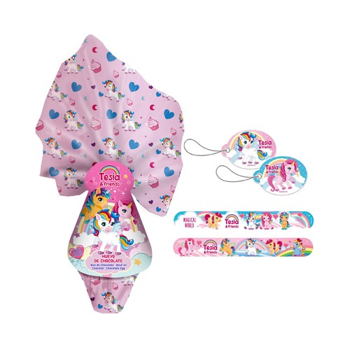 TESIA Huevo de pascua con sorpresa Unicornio 220 g.