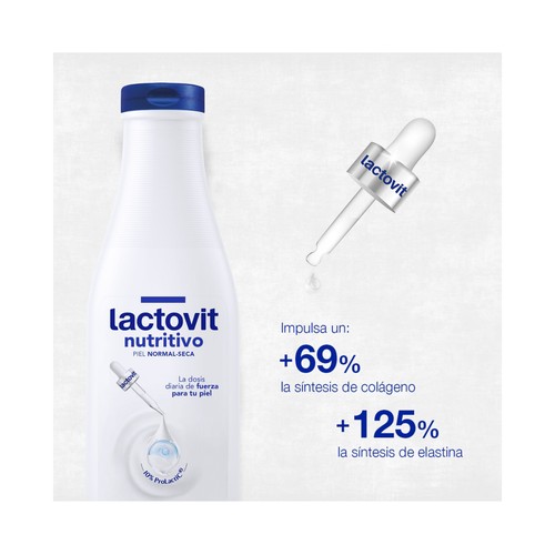 LACTOVIT Nutritivo Gel de baño o ducha nutritivo para pieles normales a secas 550 ml.