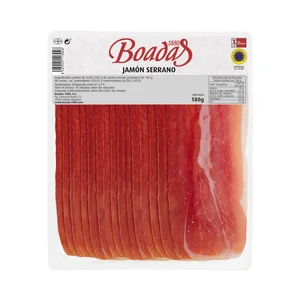 BOADAS Jamón serrano curado cortado en lonchas con separador BOADAS 180 g.