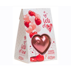 Imagen de DEKORA Corazón de chocolate perlado 42 g.