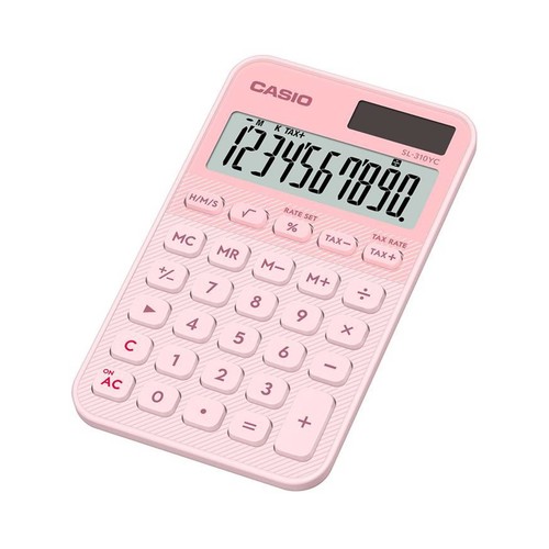 Calculadora CASIO modelo SL-310YC-LP 10 dígitos color rosa