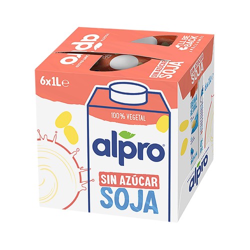 ALPRO Bebida soja 0% azúcar  caja 6x1 l.
