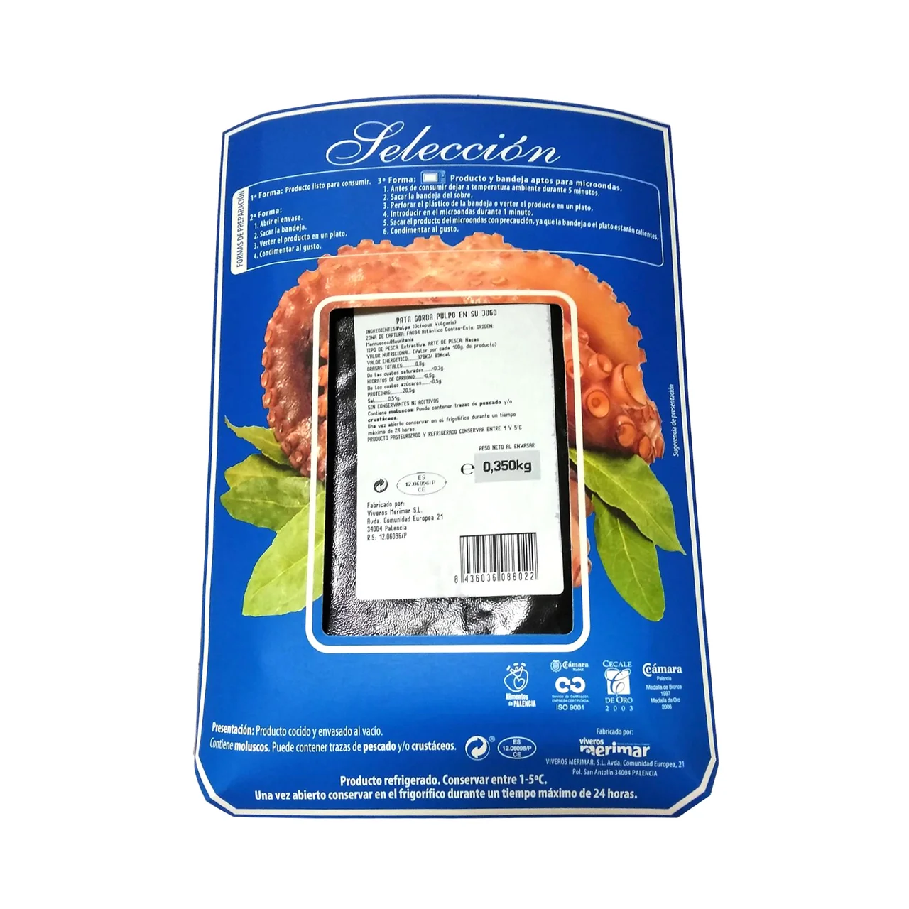 MERIPUL Pata de pulpa en su jugo MERIPUL 2 uds. 350 g.