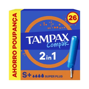 TAMPAX Compak Tampones supler plus con aplicador 26 uds.