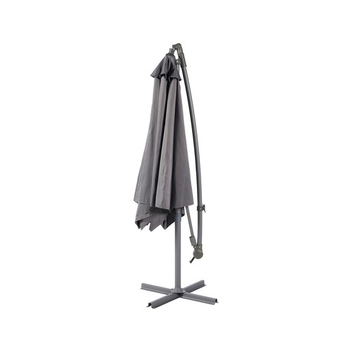 Parasol poliéster color gris 360º 3x2,45 metros, GARDENSTAR.