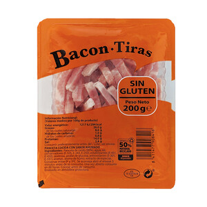 Imagen de MONELLS Tiras de bacon con sabor ahumado 200 g.