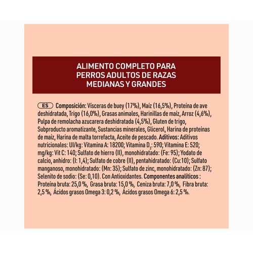 NESTLÉ Alimento de perro mediun-maxi active pollo 7 kg.
