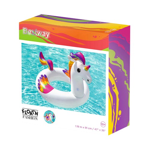 Flotador hinchable con forma de unicornio, 191x91cm. BESTWAY.