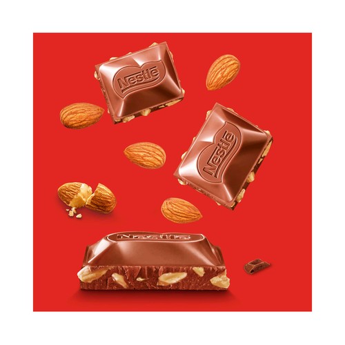 NESTLÉ Chocolate con leche y almendras enteras 250 g.