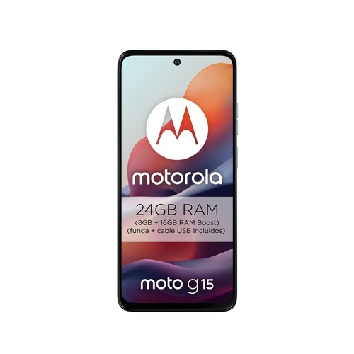 Smartphone MOTOROLA Moto G15 Glacier Blue, 4G, 512GB + 8GB Ram, pantalla 17cm (6,72")