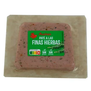 AUCHAN Paté a las finas hierbas, sin gluten y sin lactosa 75 g. Producto Alcampo