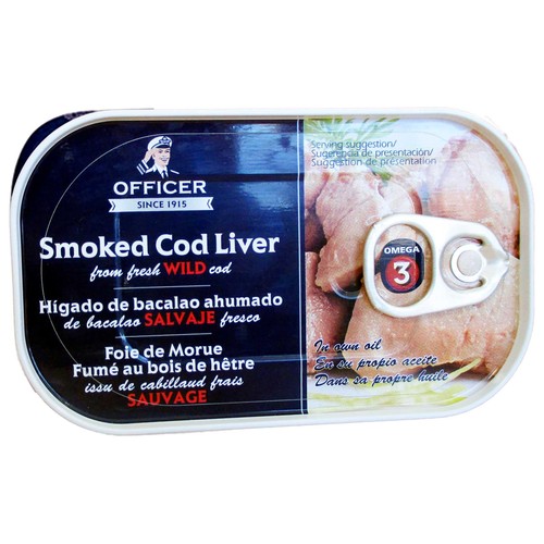 OFFICER Hígado de bacalao ahumado 120 g