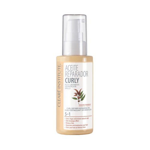 CLEARÉ INSTITUTE Curly Aceite reparador 5 en 1 para unos rizos definidos 50 ml.