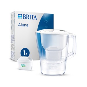 Imagen de BRITA Jarra con filtro de agua Aluna blanca (2,4 l) incl. 1x cartucho MAXTRA PRO All-in-1 - jarra para frigorífico con  digital.