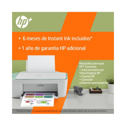 Impresora multifunción tinta HP DeskJet 2722e 26K69B, WiFi, USB, 6 meses impresión Instant Ink.