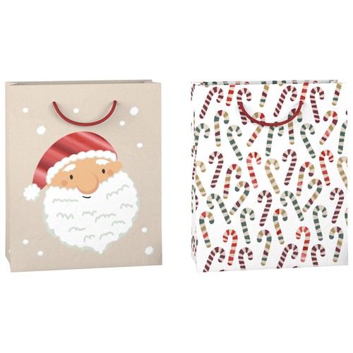 Bolsa de regalo tamaño M modelos surtidos Navidad, AUCHAN