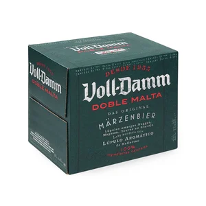 VOLL-DAMM Cerveza doble malta pack de 12 botellines de 25 cl.