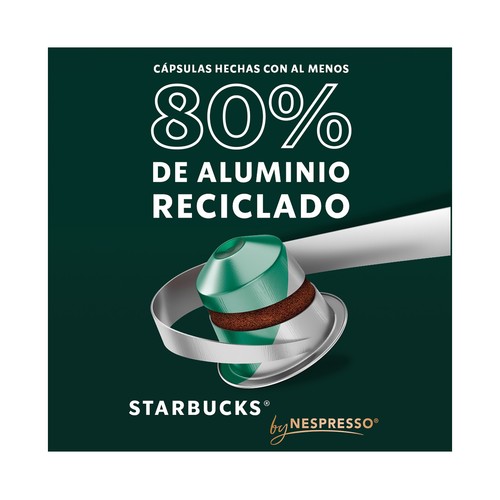 STARBUCKS Café en cápsulas blonde descafeinado nespresso 10 uds 55 g.