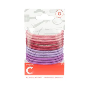 COSMIA Gomas elásticas clásicas de difentes y llamativos colores COSMIA 12 uds.