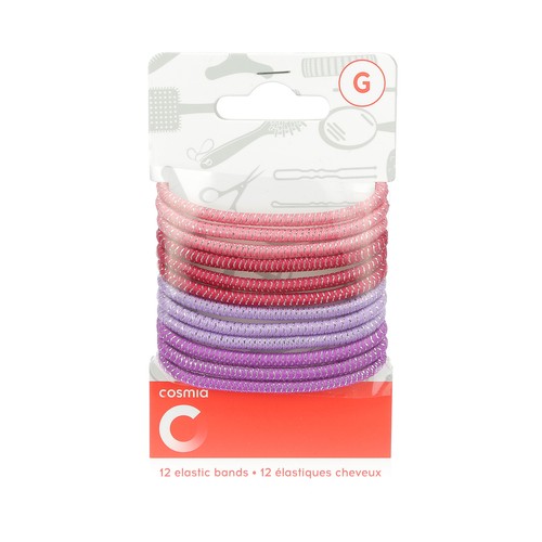 COSMIA Gomas elásticas clásicas de difentes y llamativos colores COSMIA 12 uds.