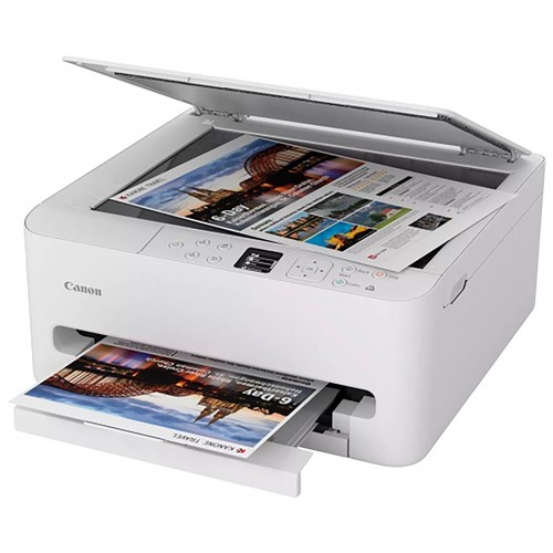 Impresora multifunción tinta CANON Pixma TS6550I White, WiFi, pantalla, doble cara.