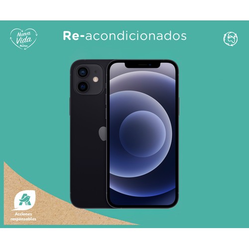 Apple iPHONE 12 5G, 128GB + 4GB RAM Reacondiciando grado B, pantalla 15,49 cm (6,1").