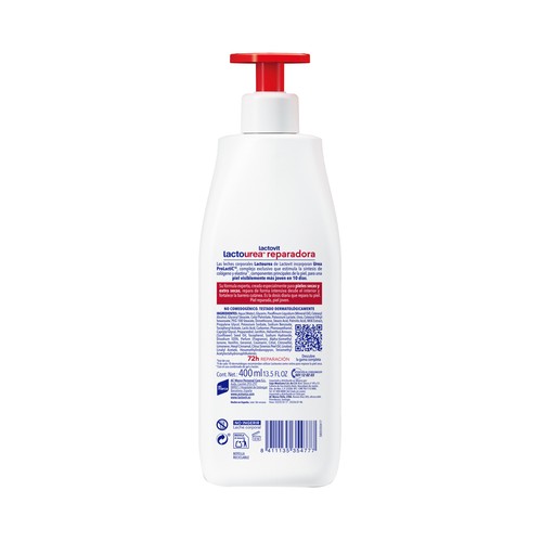 LACTOVIT Lactourea Leche corporal reparadora para piel extra seca 400 ml.