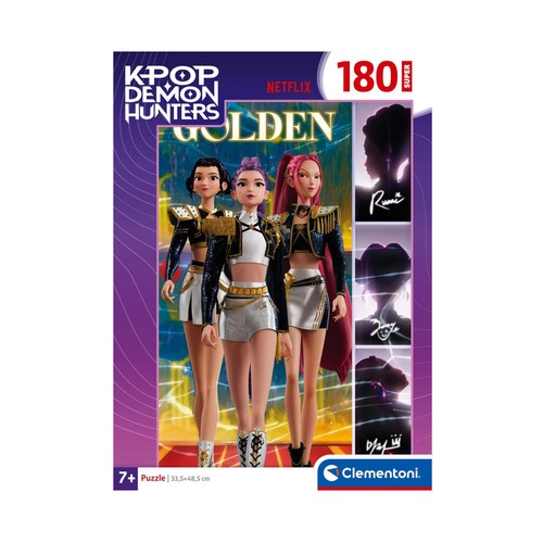 Puzzle 180 piezas super, K-POP Demon Hunters. CLEMENTONI