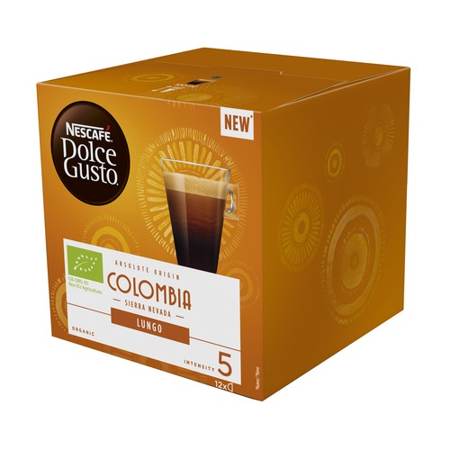 NESCAFÉ DOLCE GUSTO Café de Colombia lungo, Intensidad 5 ecológico 12 uds.
