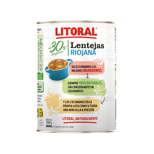 LITORAL Lentejas Riojanas 425 g.