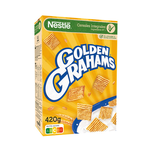 NESTLÉ Cereales de maíz y trigo tostados NESTLÉ GOLDEN GRAHAMS 420 gr,