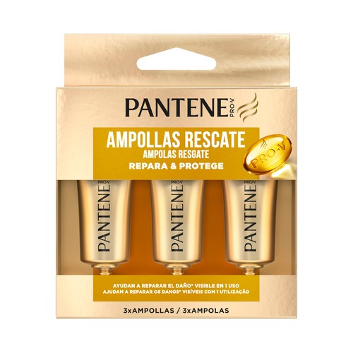 PANTENE Repara & protege Tratamiento intensivo en ampollas para cabellos teñidos o dañados 3 x 15 ml