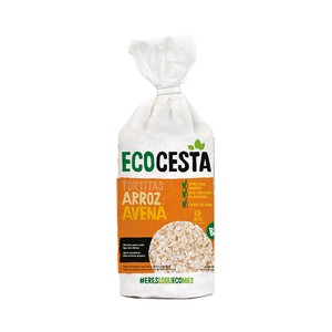 Imagen de ECOCESTA Tortitas de arroz y avena, ecológicas, aptas para veganos 115 g.