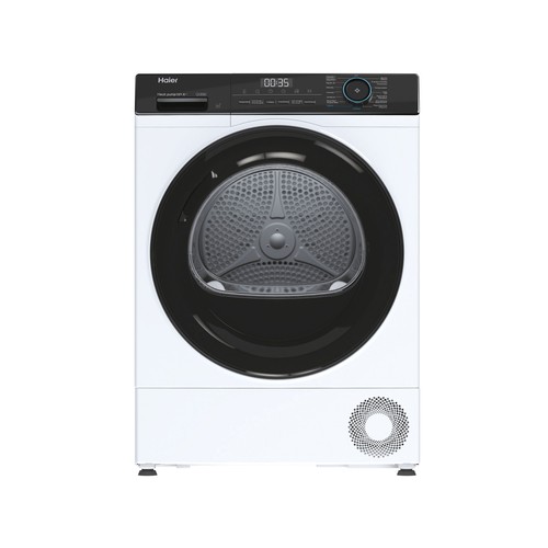 Secadora por condensación HAIER HD100-A2939E-IB capacidad de secado: 10KG, H: 85cm, A: 59,6cm, F: 62,5cm.
