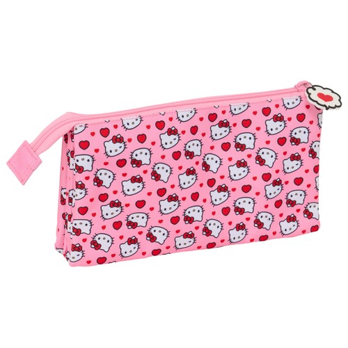 Estuche portatodo triple. HELLO KITTY