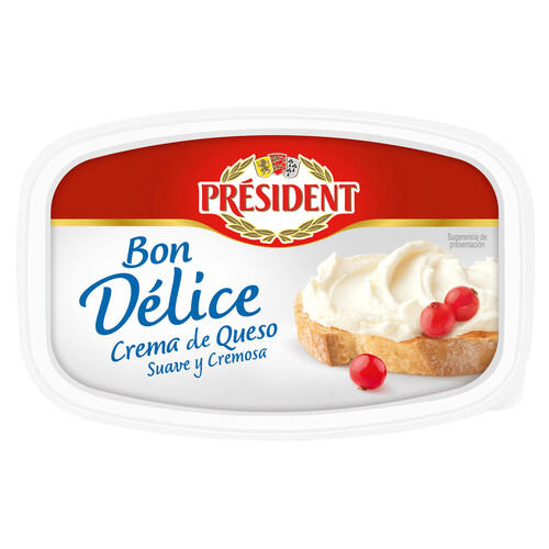 PRESIDENT Queso untable natural Bon Delice PRESIDENT Tarring de 200g.