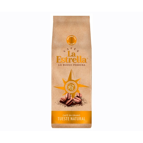 Café en grano tueste natural LA ESTRELLA 500 g.