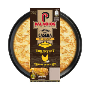Imagen de PALACIOS Tortilla fresca receta casera, sin cebolla, y con aceite de oliva virgen extra PALACIOS 650 g.