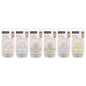 SUAVINEX Selection Chupete suave y flexible 100% silicona con tetina fisiológica, de 6 a 18 meses.