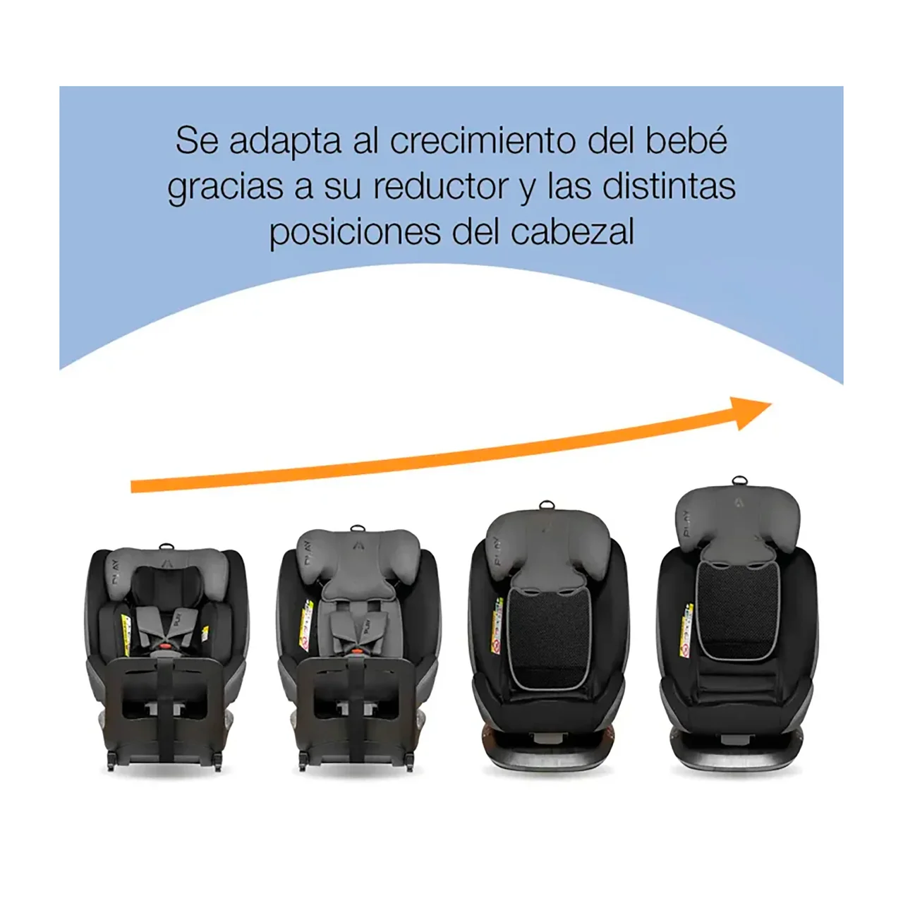 Silla auto Leg Estelar I-size (40 a 150 cm), evolutiva, a contra marcha, color carbon