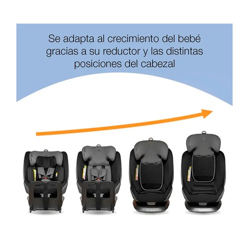 Silla auto PLAY Leg Estelar I-size (40 a 150 cm), evolutiva, a contra marcha, color carbon