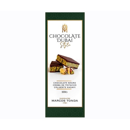 MARCOS TONDA Chocolate negro Dubai style 100 g.